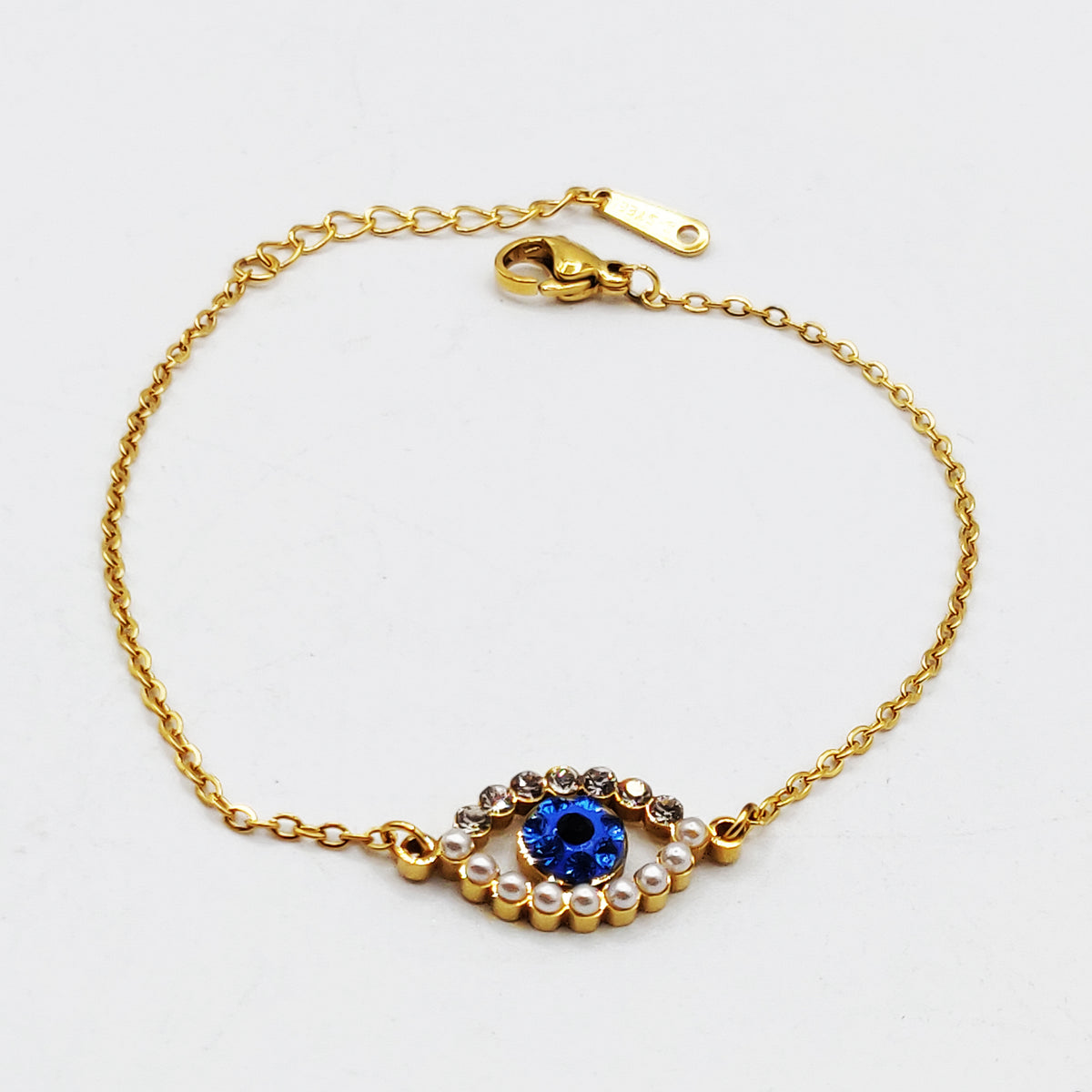 Bracelet oeil boho doré - Les Fées Colorées - Bijoux créateur