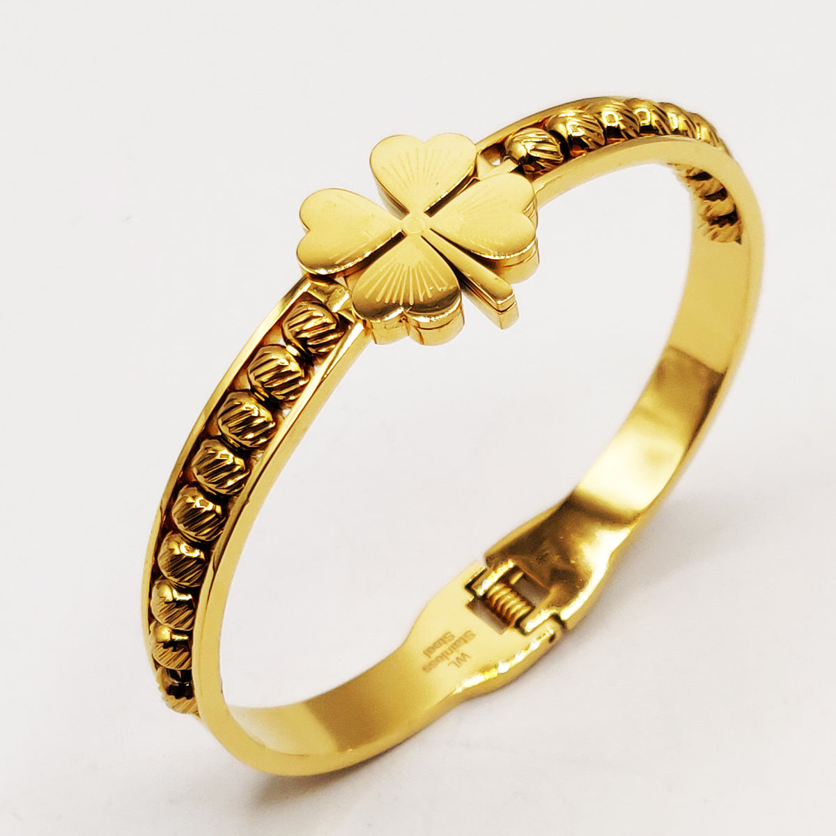 Bracelet Rigide Femme DADA Gioielli – Trèfle, étoile Ou Cœur Avec Zircons (acier Inoxydable)