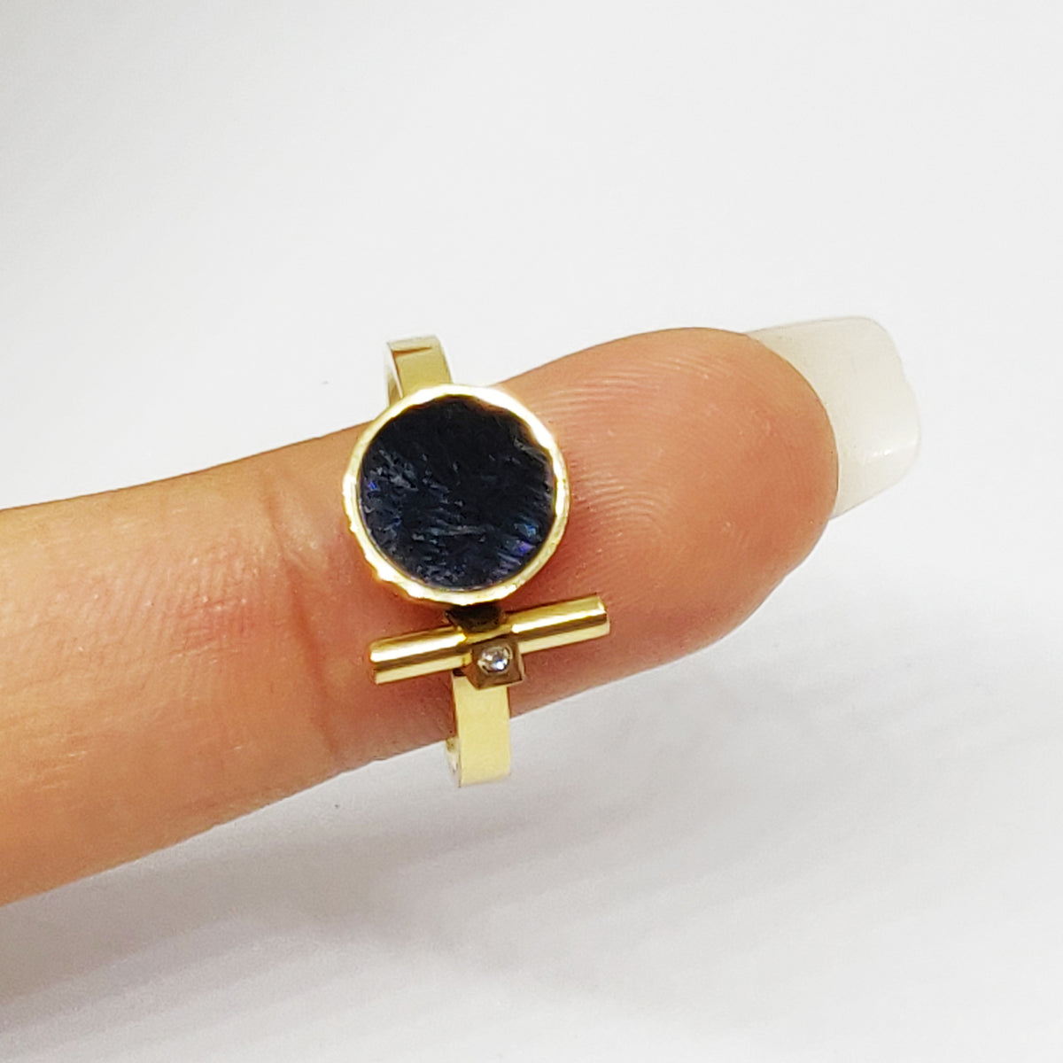 Bague rond noir deals