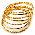 7 Bracelets Rigides Torsadés et Simples Luxe