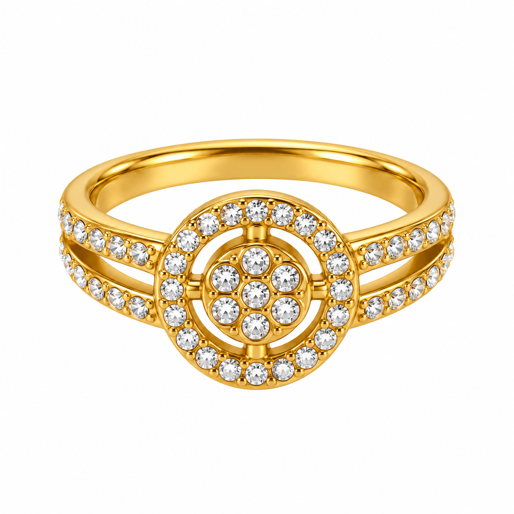 Bague Cercle Cristaux Tour Cristaux Luxe