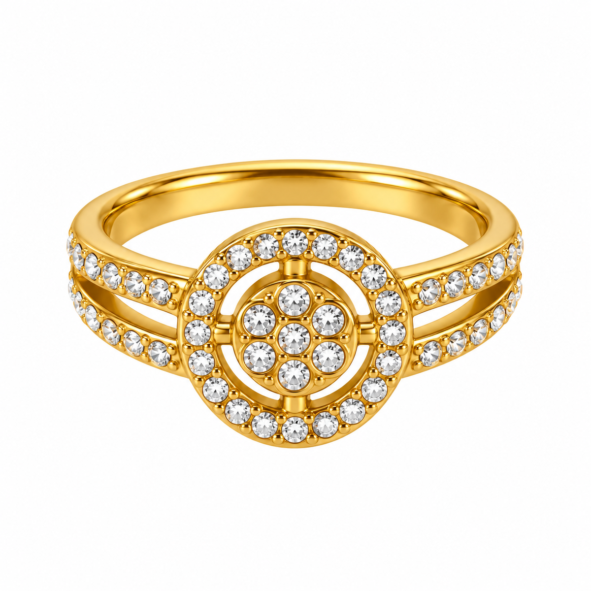 Bague Cercle Cristaux Tour Cristaux Luxe
