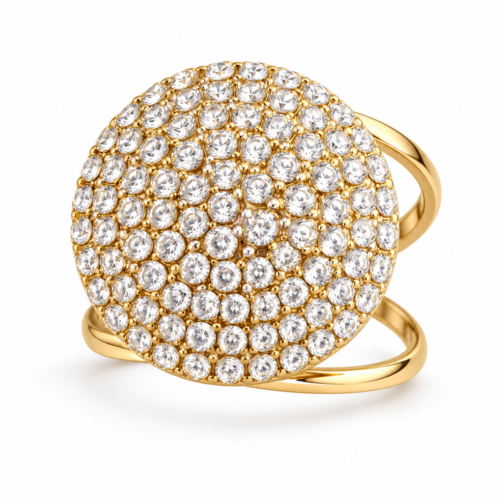 Bague Cercle Royal Cristaux Luxe