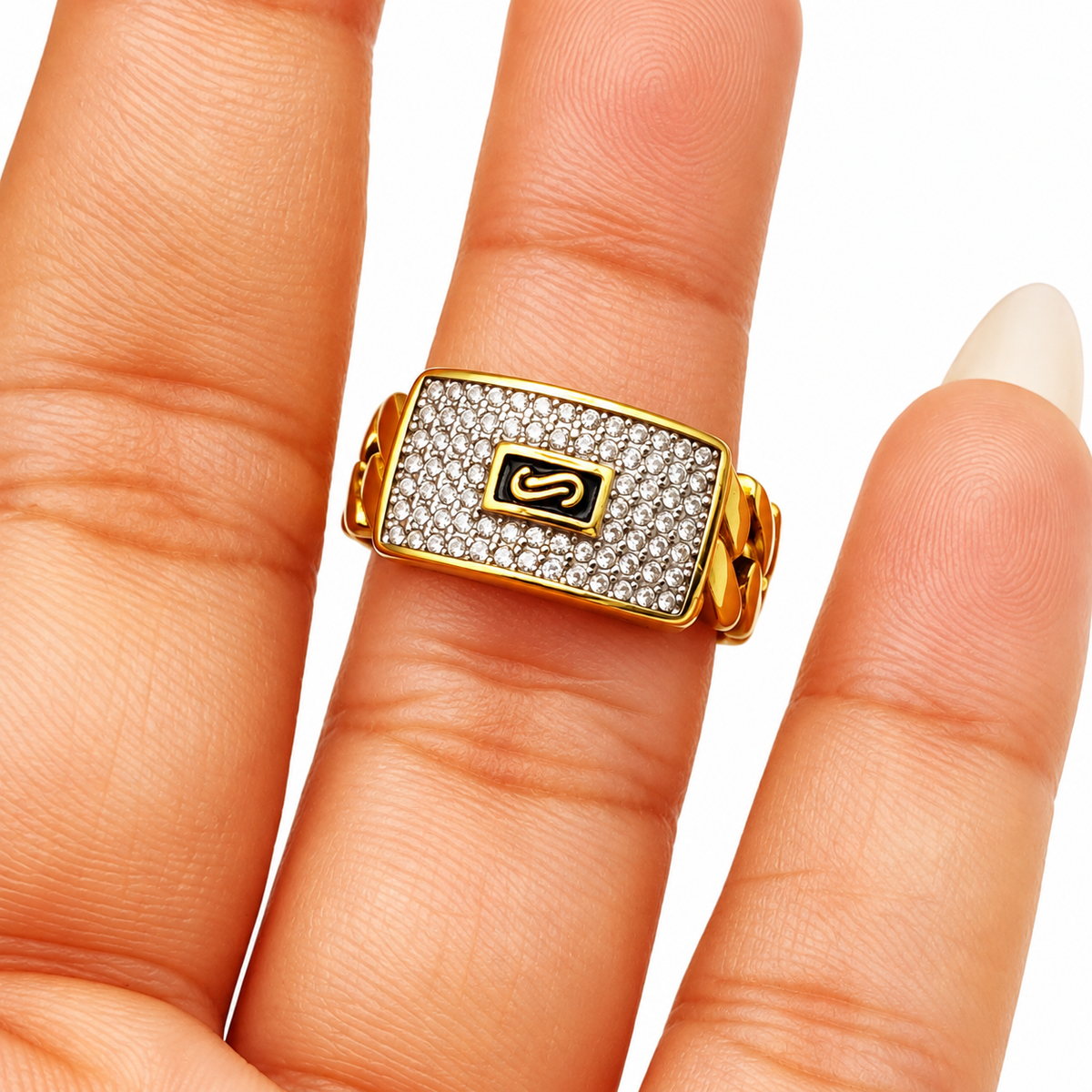 Bague Tresse Monte Carlo Luxe Premium Argenté