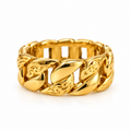 Bague Tresse Motifs Vagues Luxe