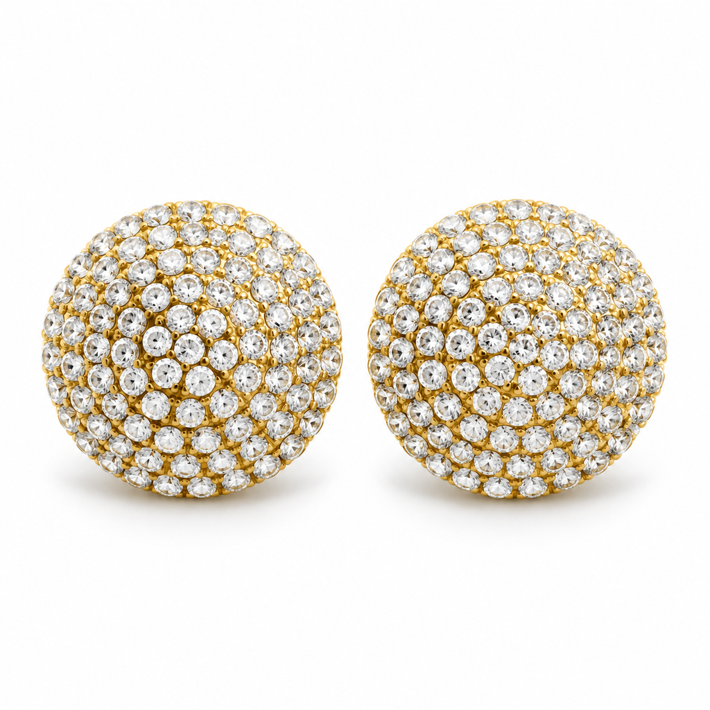Boucles d'oreilles Cercle Royal Cristaux Luxe