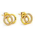 Boucles d'oreilles Double C Luxe Tour Cristaux