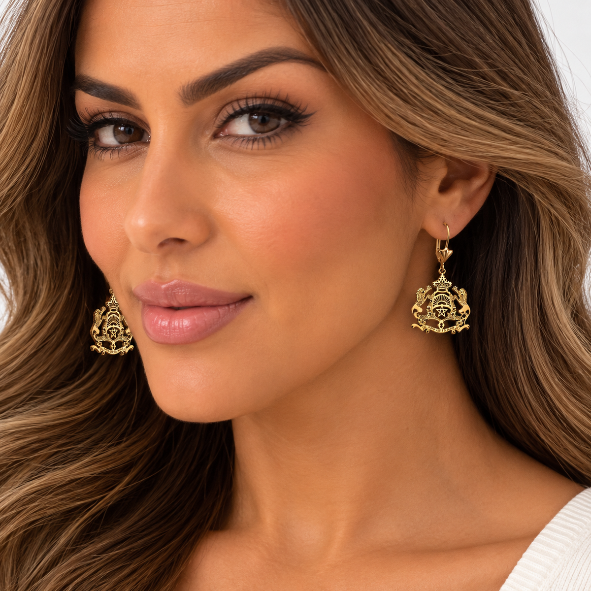 Boucles d'oreilles Pendentifs Maroc Luxe