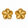 Boucles d'oreilles Petites Marguerites Dorées Tour Perles d'imitation Dorées Luxe