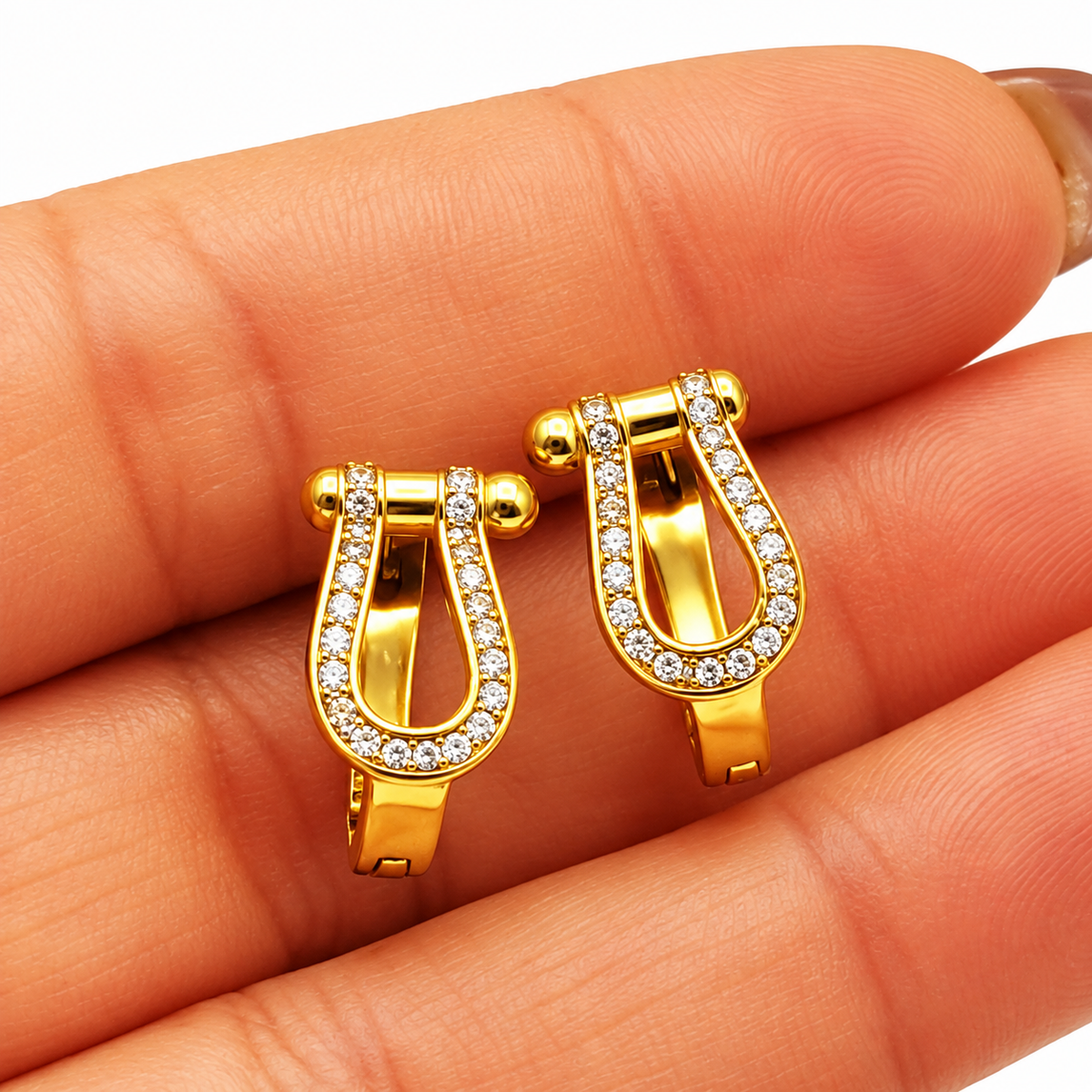 Boucles d'oreilles Strength Cristaux Luxe