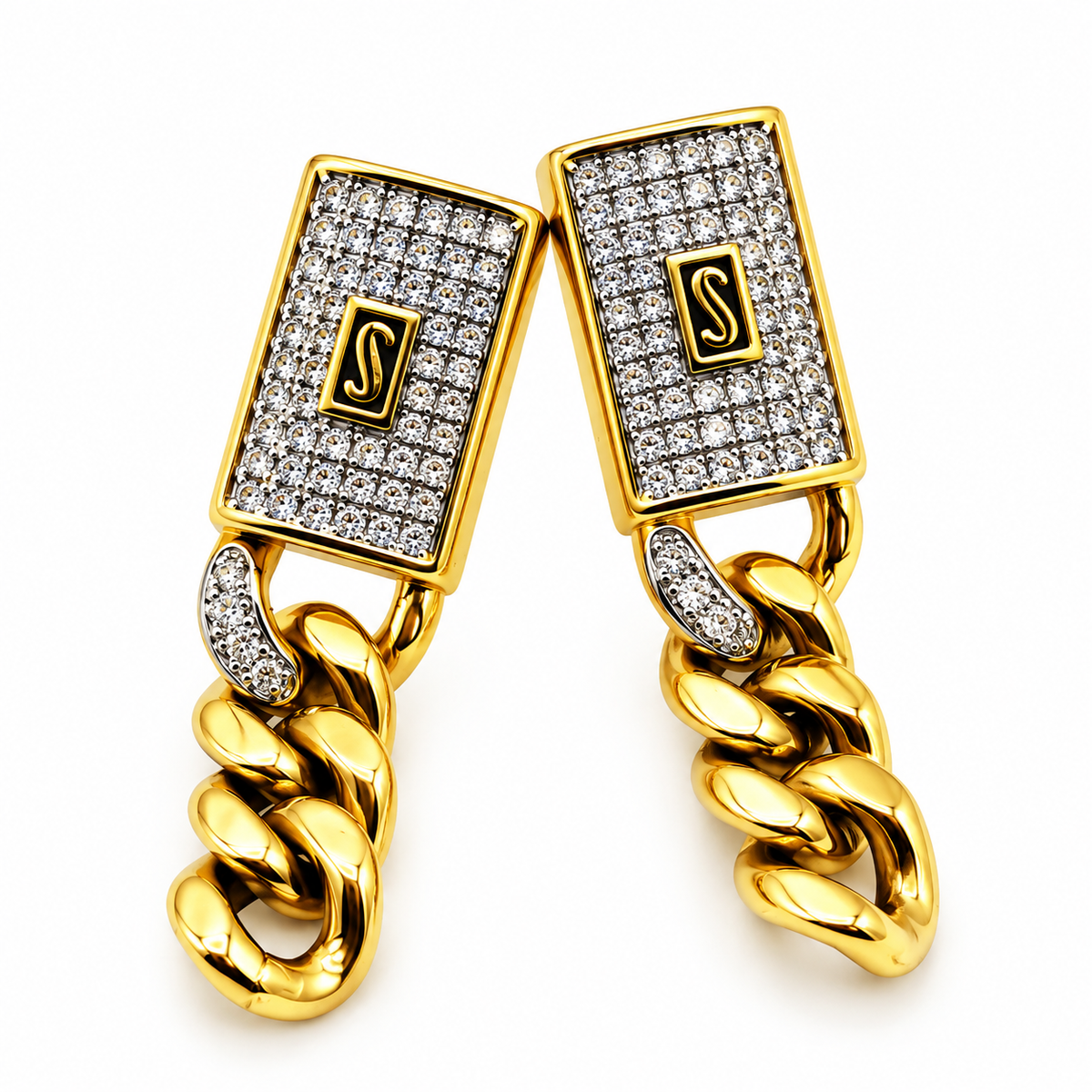 Boucles d'oreilles Tresse Monte Carlo Luxe Premium Argenté