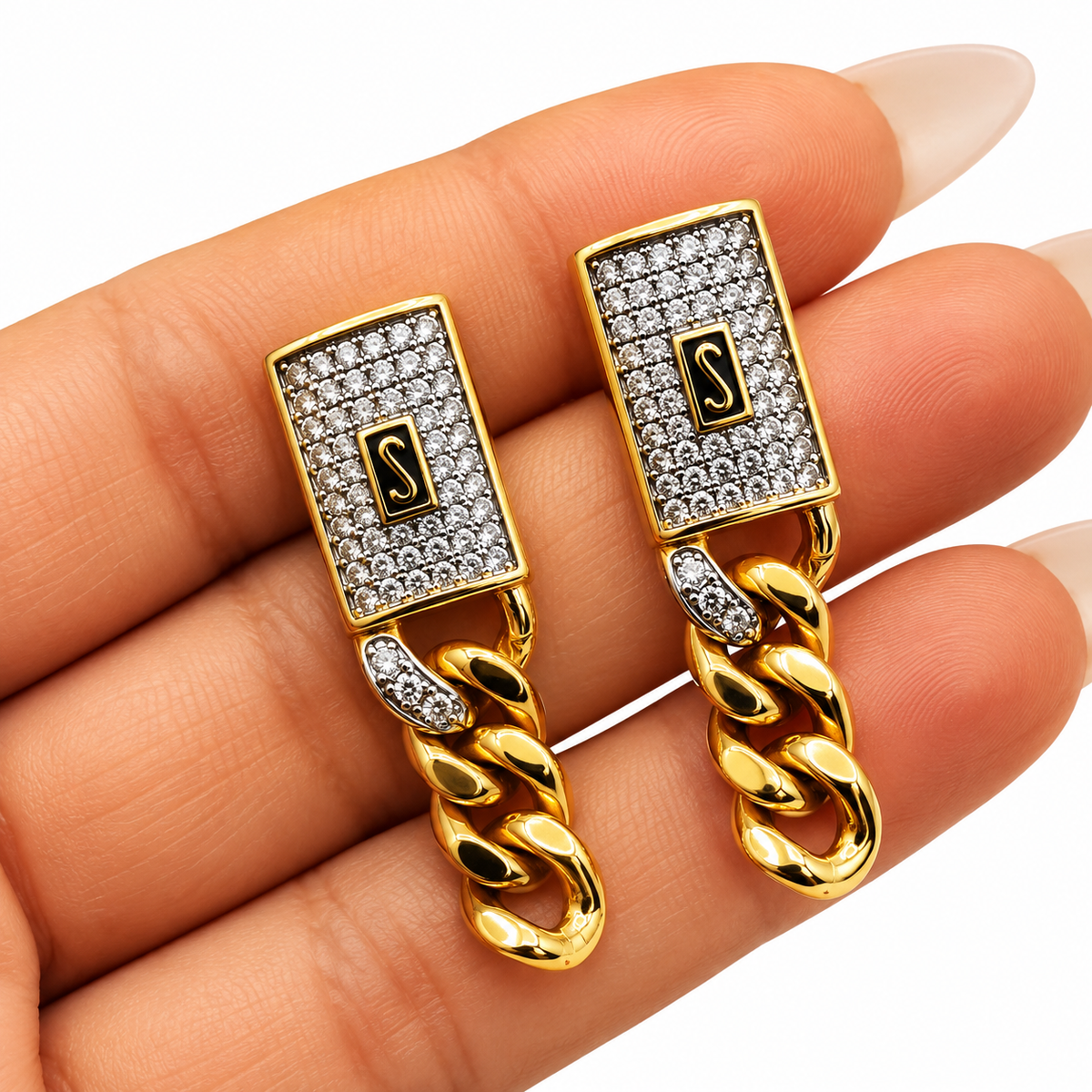 Boucles d'oreilles Tresse Monte Carlo Luxe Premium Argenté
