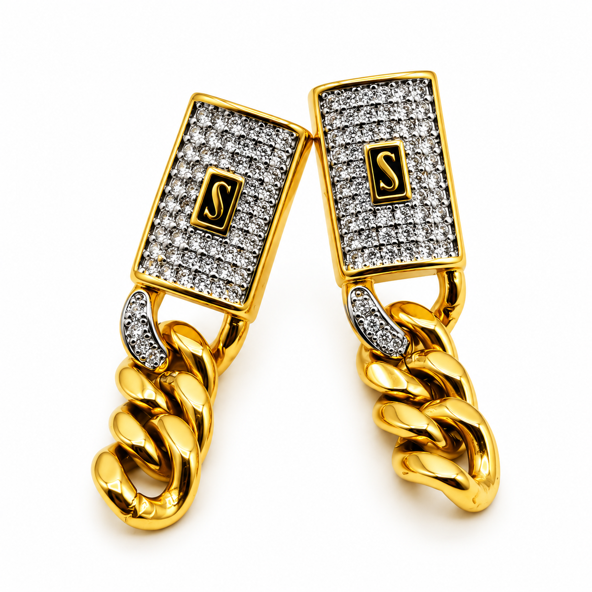 Boucles d'oreilles Tresse Monte Carlo Luxe Premium Argenté