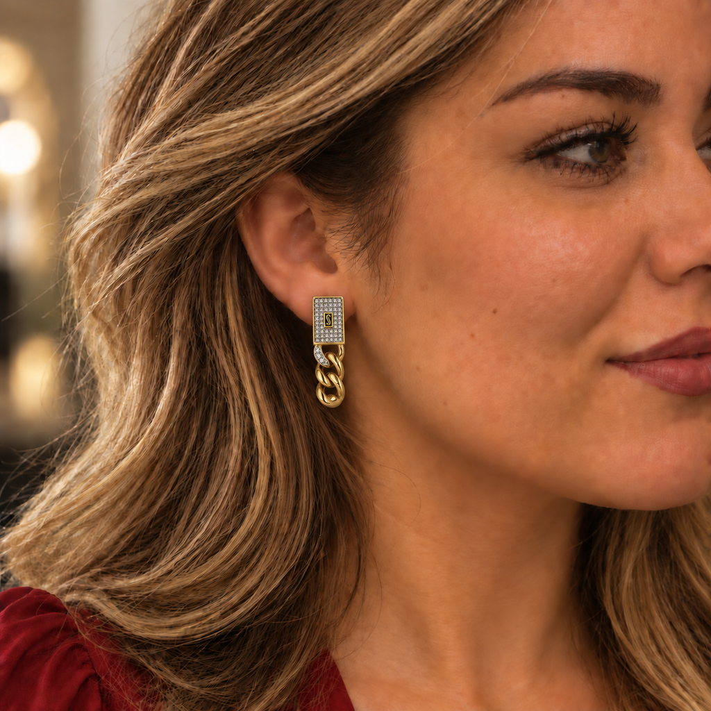 Boucles d'oreilles Tresse Monte Carlo Luxe Premium Argenté