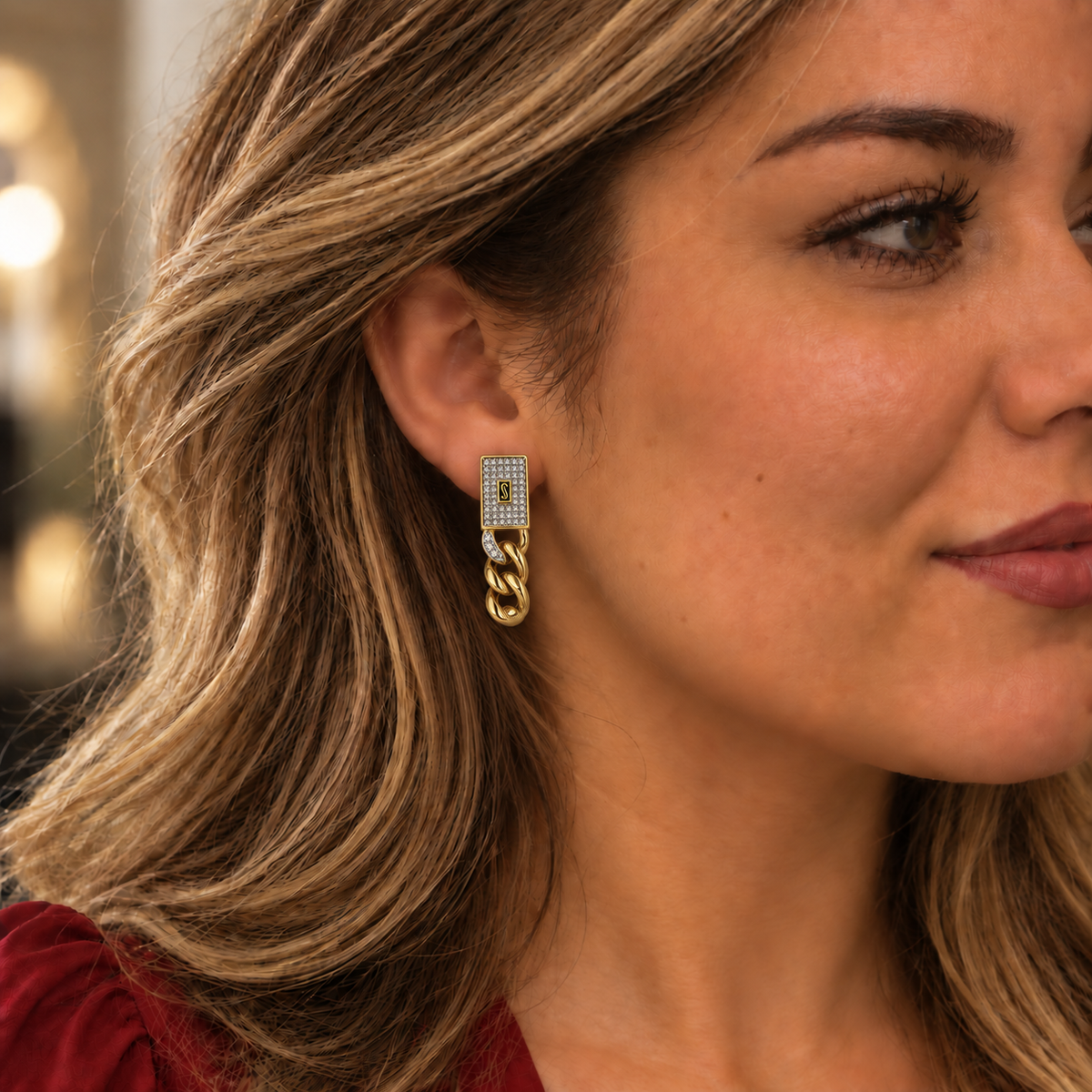 Boucles d'oreilles Tresse Monte Carlo Luxe Premium Argenté