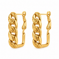 Boucles d'oreilles Tresse Motifs Vagues Luxe