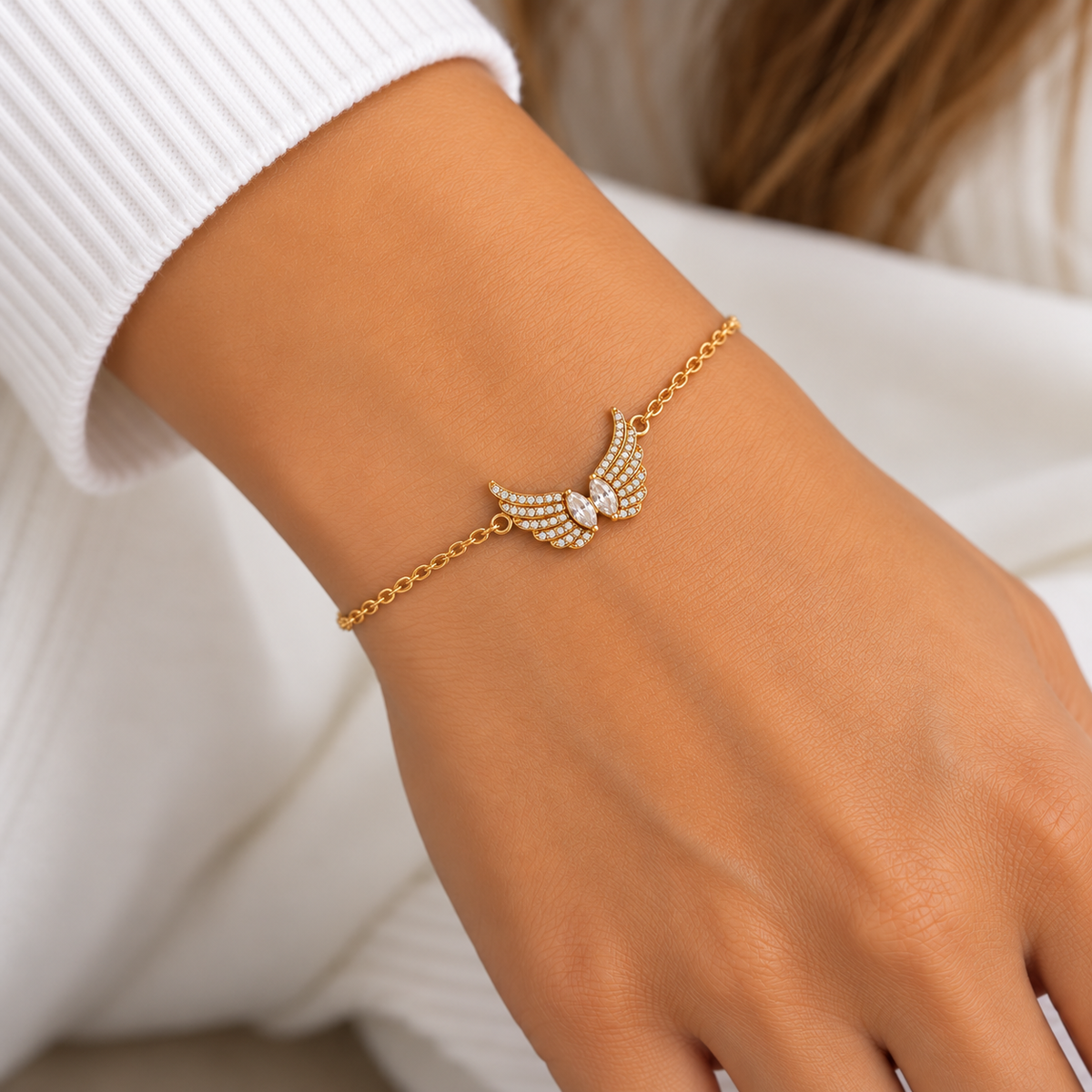 Bracelet Ailes d'Ange Cristaux Luxe