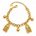 Bracelet Multi Bab El Mansour et Perles d imitation Dorées Luxe