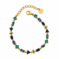 Bracelet Multi Cristaux Multi Formes Bleutés Luxe