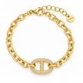 Bracelet Pendentif H Luxe Cristaux