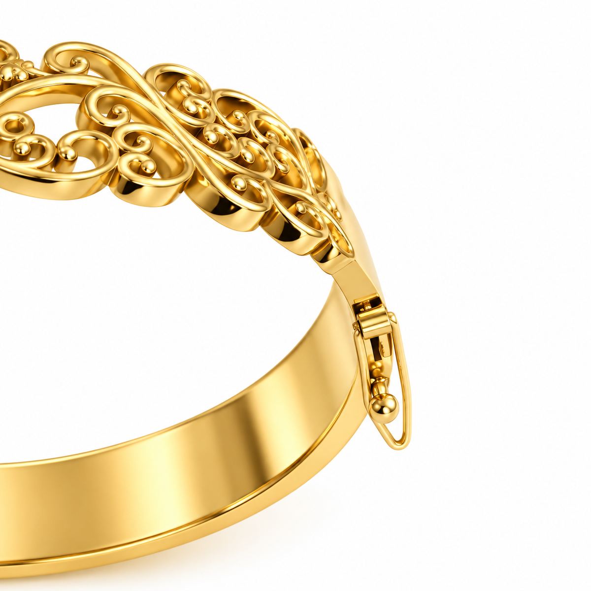 Bracelet Rigide Motifs Orientaux S Luxe