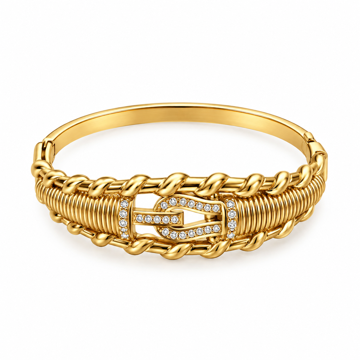 Bracelet Rigide Torsadé Strength Luxe