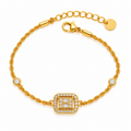 Bracelet Torsade Cristaux Rectangles Tour Cristaux Luxe