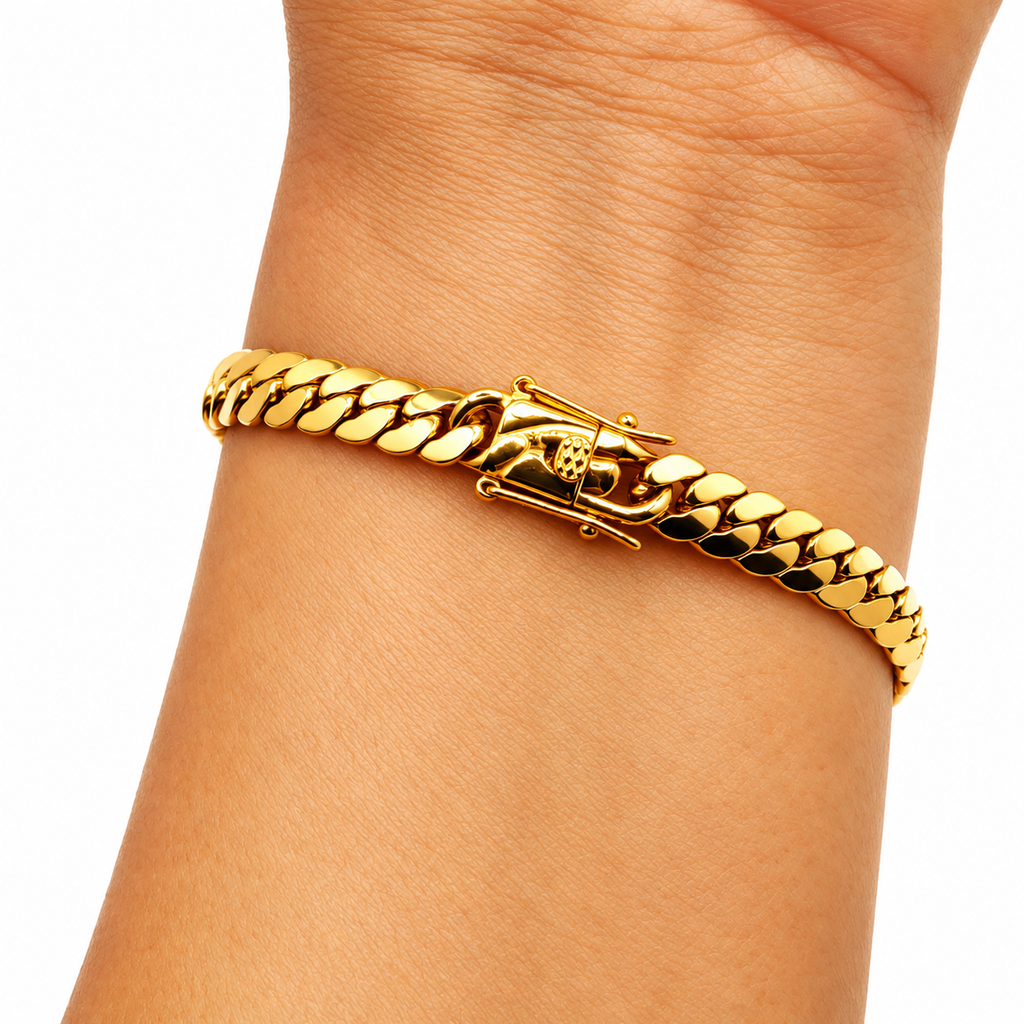 Bracelet Tresse Resserrée Fermeture Originale Fin Luxe