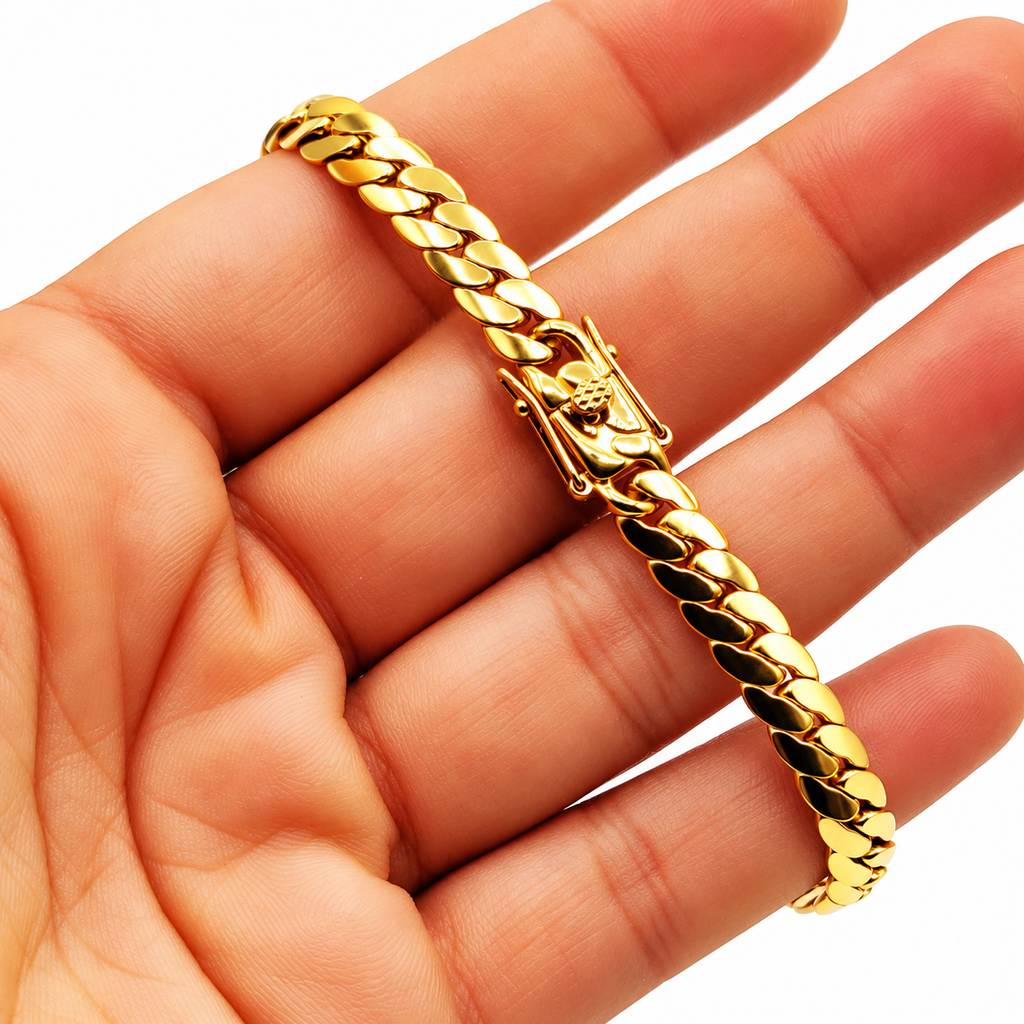 Bracelet Tresse Resserrée Fermeture Originale Fin Luxe