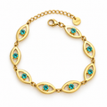 Bracelet Yeux Cristaux Bleus Clairs Luxe