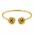 Bracelet Rigide Double Boules de Noeuds Luxe