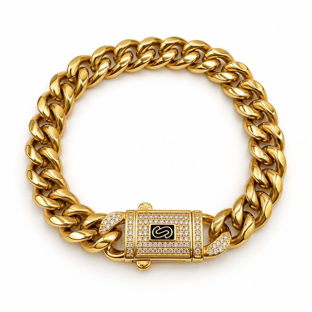 Bracelet Tresse Monte Carlo Luxe Premium Doré