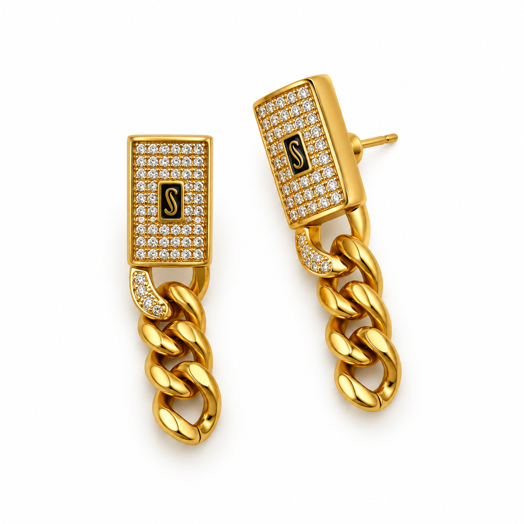 Boucles d'oreilles Tresse Monte Carlo Luxe Premium Doré