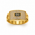 Bague Tresse Monte Carlo Luxe Premium Doré