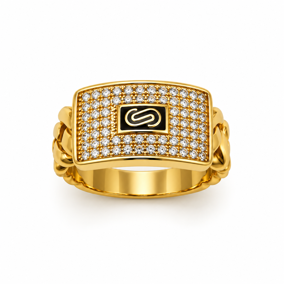 Bague Tresse Monte Carlo Luxe Premium Doré