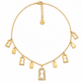 Collier Multi Bab El Mansour Cristaux et Dorés Luxe