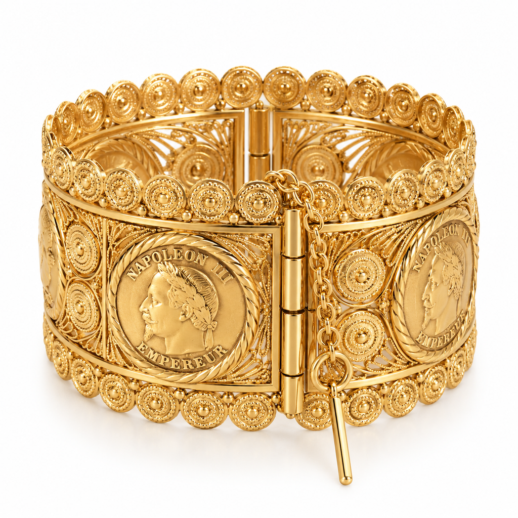 Bracelet Rigide Impérial Napoléon III Luxe