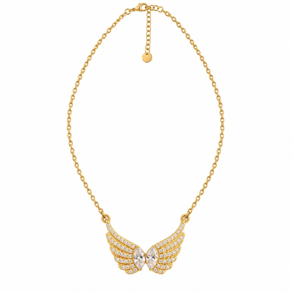 Collier Ailes d'Ange Cristaux Luxe