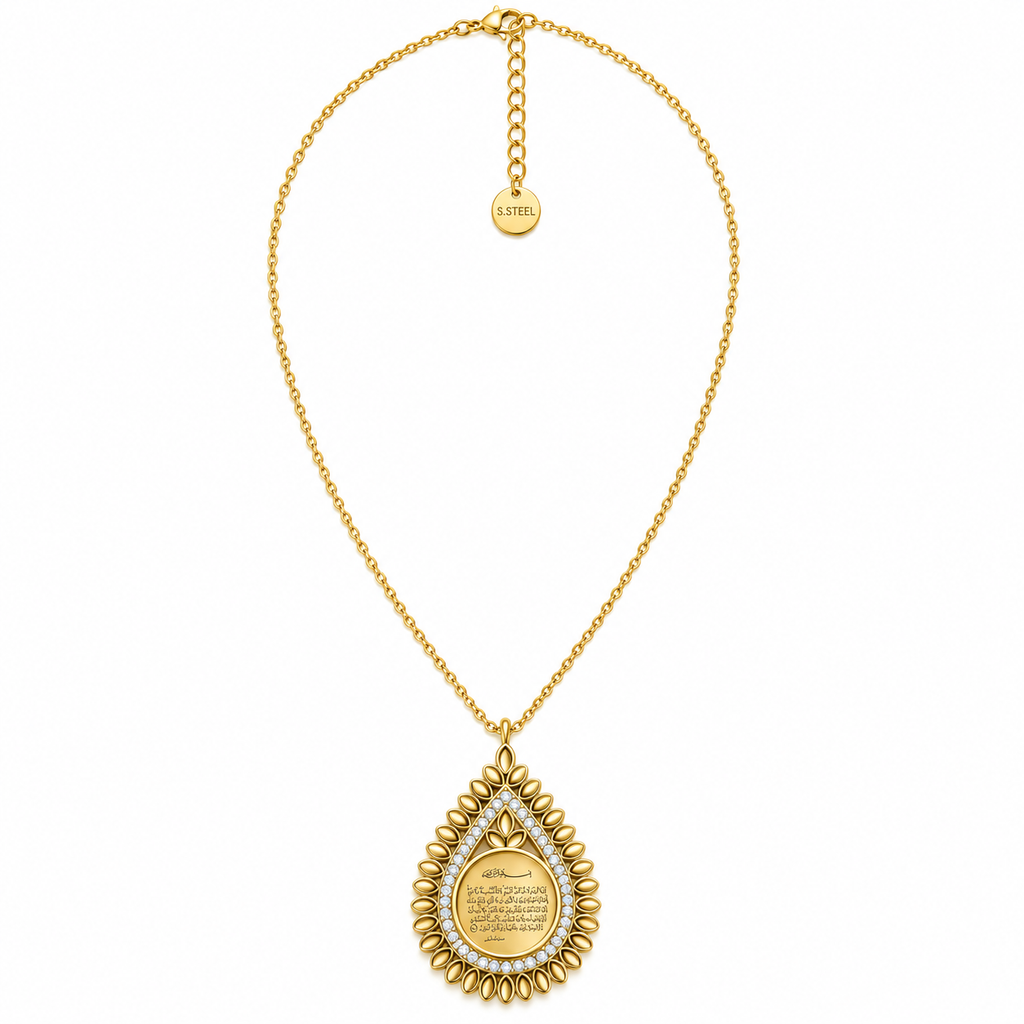Collier Goutte Ayat al-Kursi Luxe