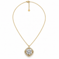 Collier Grand Cristal Rond Tour Carré Cristaux Luxe