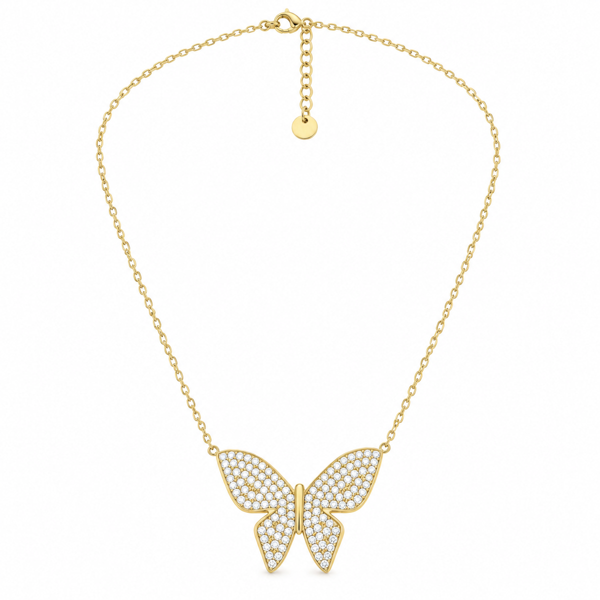 Collier Grand Papillon Cristaux Luxe
