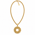 Collier Pendentif Tresse Motifs Vagues Luxe
