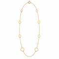 Collier Sautoir Chaîne Cercles Creux Luxe