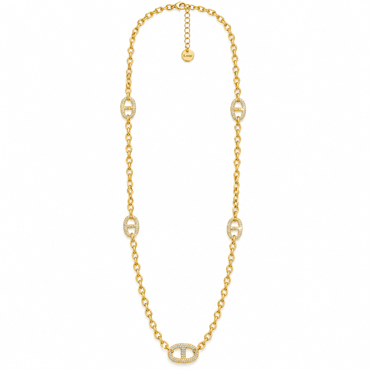 Collier / Sautoir Multi Pendentifs H Luxe Cristaux