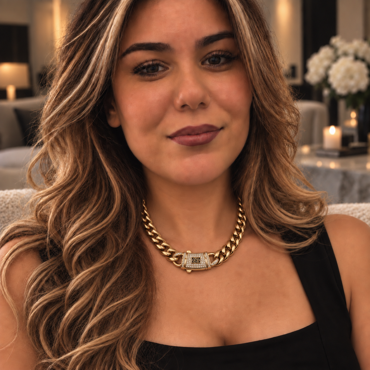 Collier Tresse Monte Carlo Luxe Premium Argenté