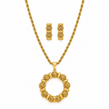 Ensemble Collier / Sautoir et Boucles d'oreilles Boules Orientales Luxe