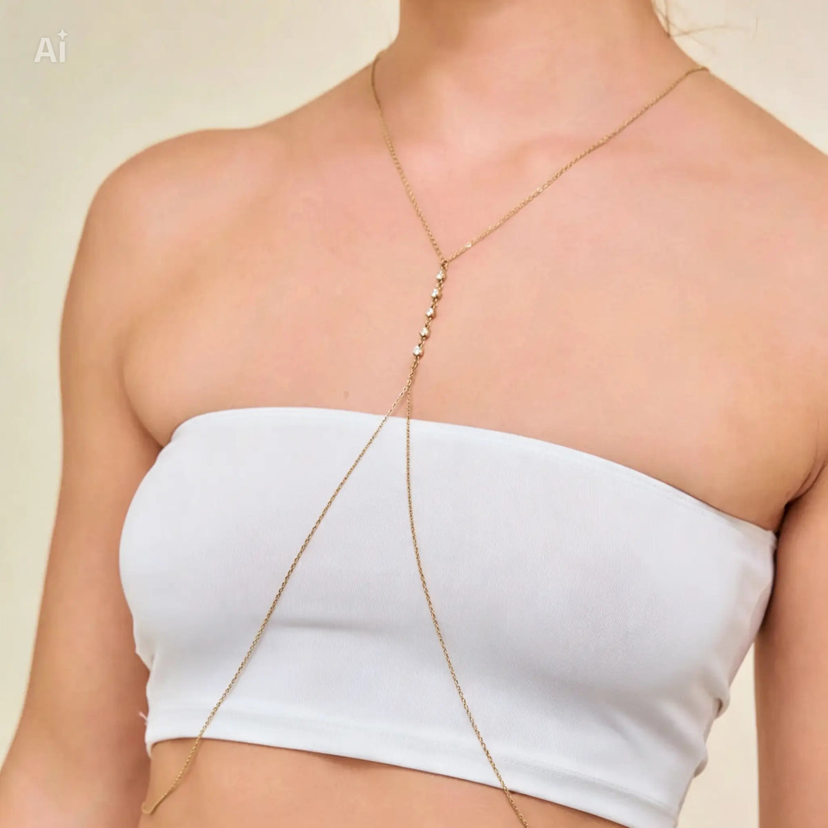 Collier / Chaîne de Corps Multi Cristaux Luxe