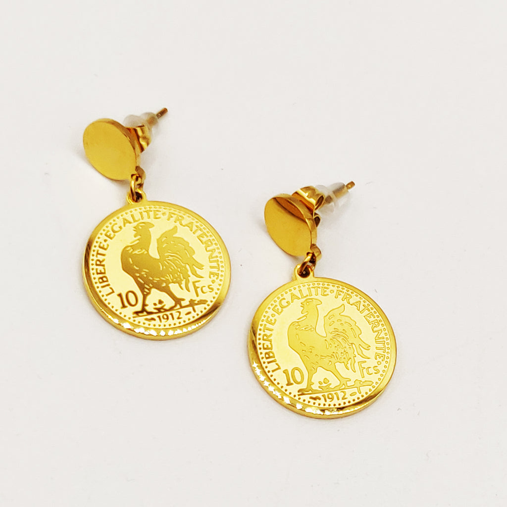 Boucles d'oreilles Tresse Resserrée Multi Louise Coq Luxe