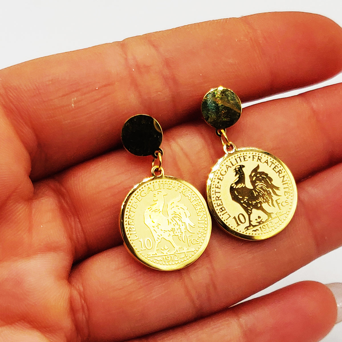 Boucles d'oreilles Tresse Resserrée Multi Louise Coq Luxe