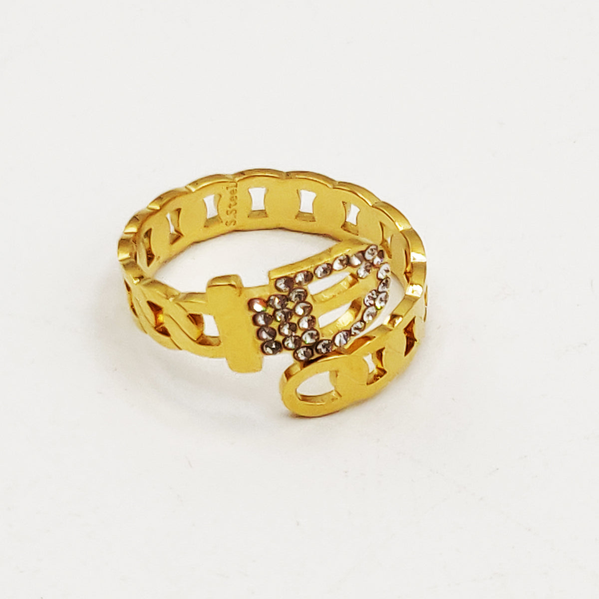 Bague Rigide Ceinture Tresse Luxe